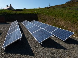 Solar panel flat surface mounting