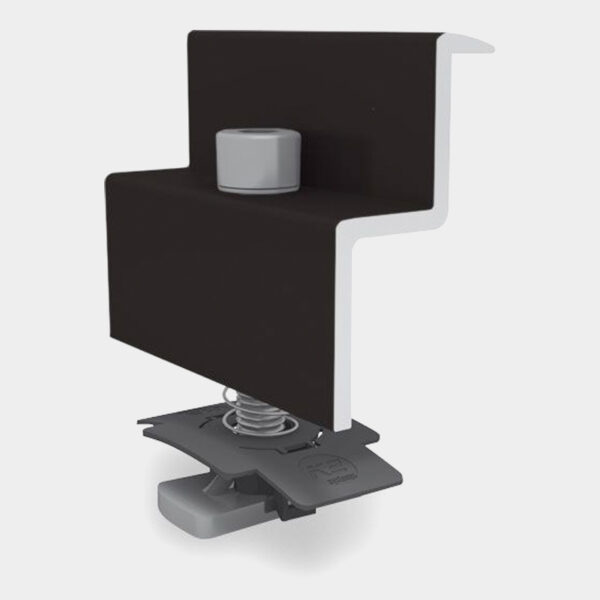 Black solar end clamp