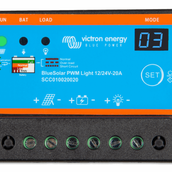 BlueSolar PWM-Light Charge Controller 12-24V-20A Victron Energy Blue Solar