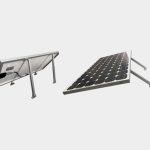 Adjustable leg solar panel mounting kit