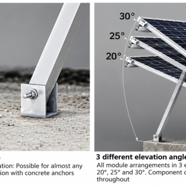 K2 solar panel garden fixing kit Solar module double fixture