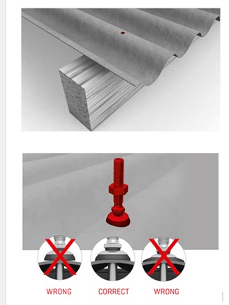 Solar panel rafter fixing instruction