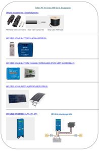 Solar PV Systems off-grid accessories