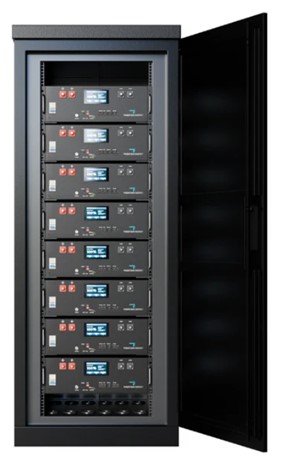 40kwh rack battery in cabinet