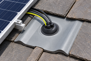 On roof solar cable entry slate