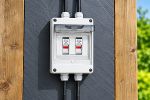 Solar panel cable fuse box